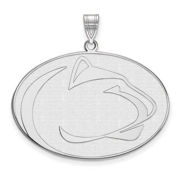 14k White Gold Penn State XL Pendant
